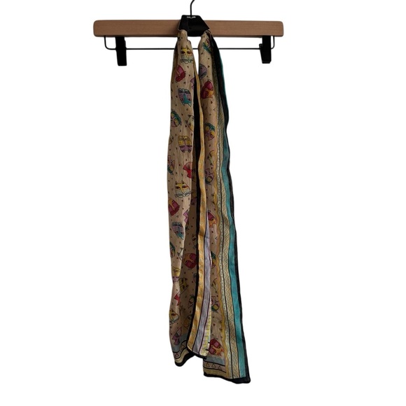 Laurel Burch Funky Cats Silk Scarf - Picture 3 of 3